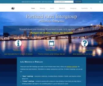 Pdxaa.org(Portland Area Intergroup) Screenshot