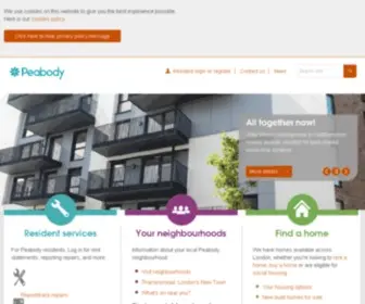 Peabody.org.uk(Peabody housing association London) Screenshot