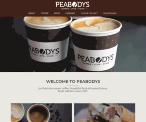 Peabodysgroup.co.uk(Coffee, salad, juices and more) Screenshot