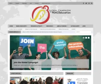 Peace-ED-Campaign.org(Global Campaign for Peace Education) Screenshot