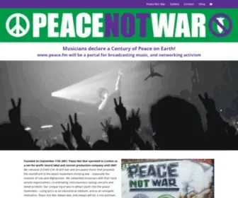 Peace-Not-War.org(Protest music) Screenshot