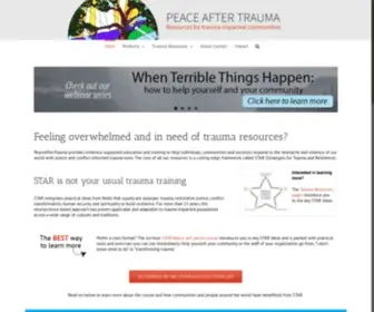 Peaceaftertrauma.com(Resources for trauma) Screenshot