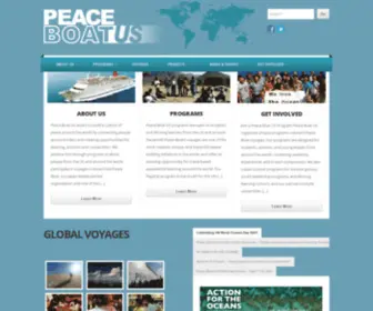 Peaceboat-US.org(Peace Boat US) Screenshot