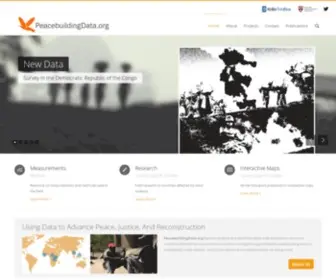Peacebuildingdata.org(Fostering Human Security) Screenshot