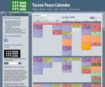 Peacecalendar.org(Tucson Peace Center) Screenshot