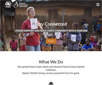 Peacecorpsconnect.org(We are the Peace Corps community. We uphold Peace Corps ideals and advance Peace Corps) Screenshot