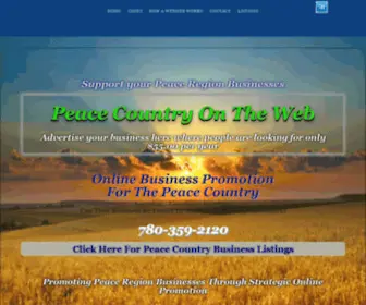 Peacecountryontheweb.ca(Peace Country On The Web) Screenshot