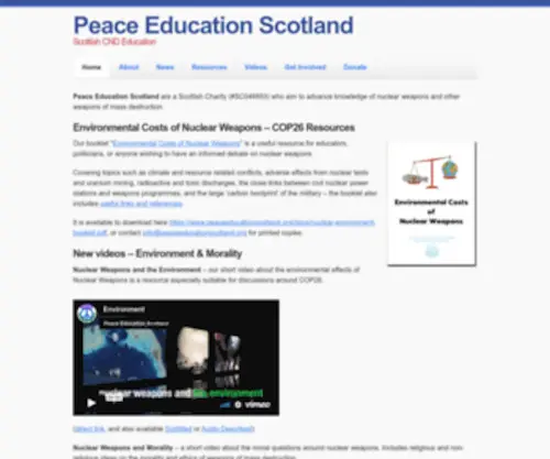 Peaceeducationscotland.org(Peaceeducationscotland) Screenshot