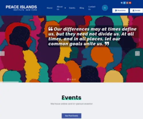 Peaceislandsny.org(Peace Islands Institute New York) Screenshot