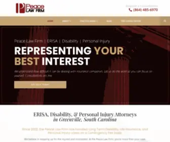 Peacelawfirm.com(ERISA Attorney) Screenshot