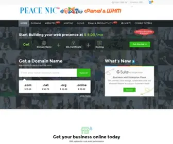 Peacenic.com(Domain Name Registration & Web Hosting by PeaceNic) Screenshot