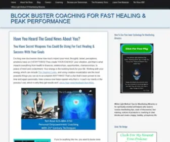 Peaceofsuccesscoaching.com(Block Buster Coaching For Fast Healing & Peak Performance) Screenshot