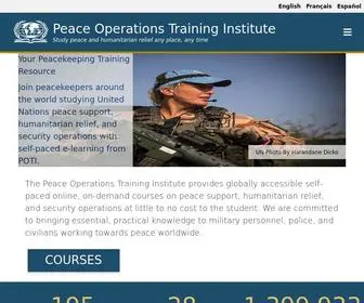 Peaceopstraining.org(The Peace Operations Training Institute) Screenshot