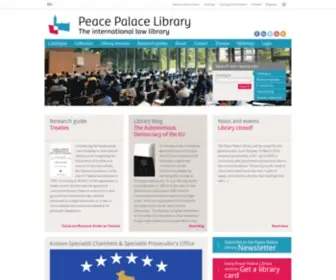 Peacepalacelibrary.nl(Peace Palace Library) Screenshot