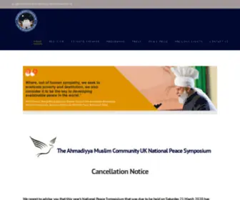 Peacesymposium.org.uk Screenshot