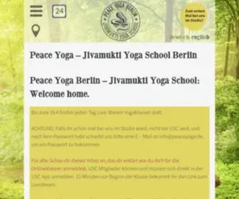 Peaceyoga.de(Yogastudio Peace Yoga Berlin) Screenshot