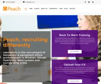 Peach.co.uk(Peach, recruiting differently) Screenshot