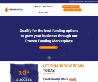 Peachcapitalfunding.com(Unlock the Right Funding to Take your Business to the Next Level) Screenshot