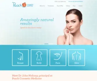 Peachcosmeticmedicine.com(Peach Cosmetic Medicine) Screenshot