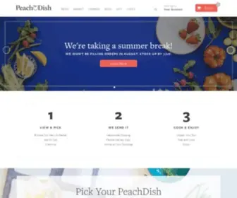 Peachdish.com($20 box of fresh ingredients for dinner for two delivered) Screenshot