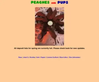 Peachesandpups.com(Twin Oak Retrievers) Screenshot