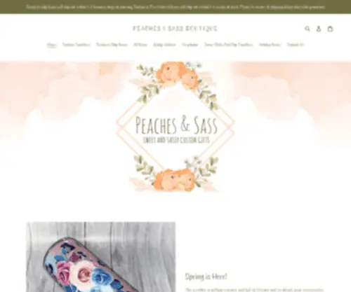 Peachesandsass.net(Peaches & Sass Boutique) Screenshot