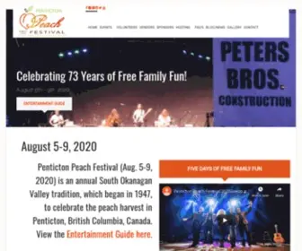 Peachfest.com(The Penticton Peach Festival) Screenshot