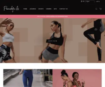 Peachfuls.com(The world's famous ruffle streamline design leggings) Screenshot