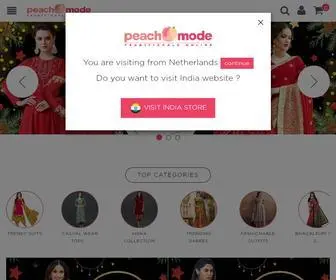 Peachmode.com(Indian designer wear) Screenshot