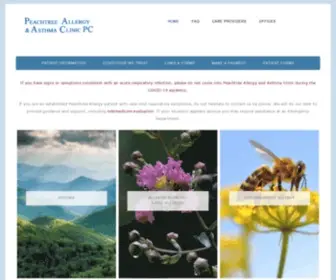 Peachtreeallergyclinic.com(Atlanta allergy asthma clinic Allergist testing center pollen count) Screenshot