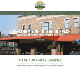 Peachtreeawnings.com(Atlanta Awnings & Canopies Located in Norcross) Screenshot