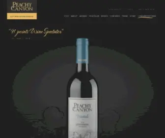 Peachycanyon.com(Paso Robles Westside Zinfandel Winery) Screenshot