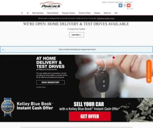 Peacockautomall.com Screenshot