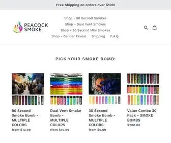 Peacocksmoke.com(Best Colored Smoke Bombs) Screenshot