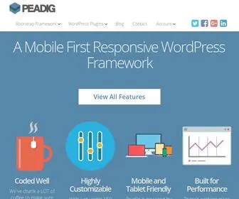 Peadig.com(A WordPress theme framework harnessing the power of Bootstrap) Screenshot
