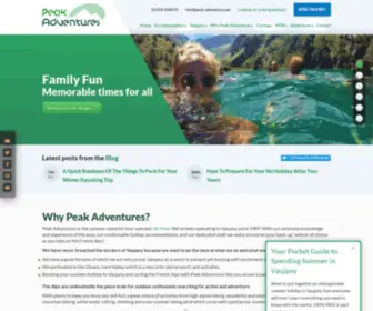 Peak-Adventures.net(Looking for a summer family chalet holiday in the French Alps) Screenshot