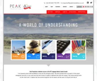 Peak-Translations.co.uk(Professional Translation Services) Screenshot