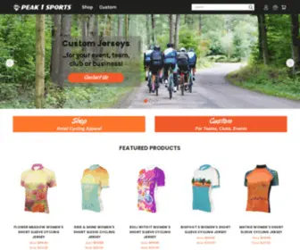 Peak1BikeStore.com(Cycling Jerseys for Men and Women) Screenshot