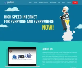 Peakair.in(Leading Unlimited Fastest Broadband Leased line Internet Service Provider Kerala) Screenshot