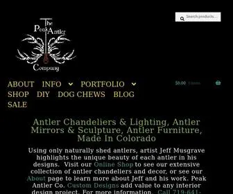 Peakantlers.com(The Peak Antler Company) Screenshot