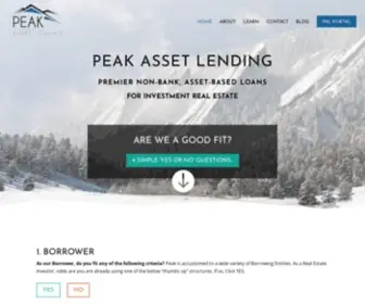 Peakassetlending.com(Peak Asset Lending) Screenshot