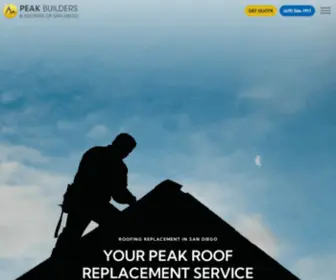 Peakbuilderssd.com(Peak Builders & Roofers of San Diego) Screenshot