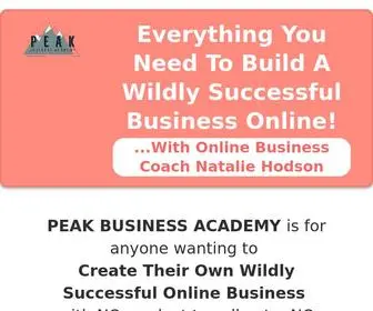 Peakbusinessacademy.com(Natalie Hodson Peak Business Academy) Screenshot