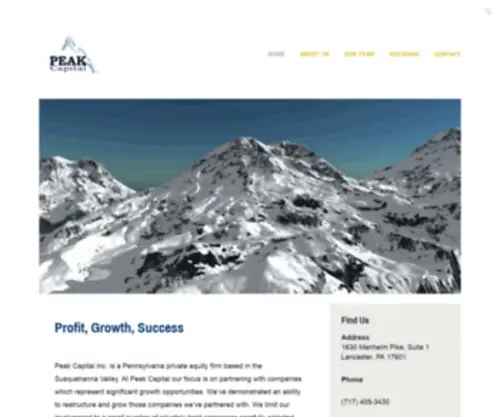 Peakcapitalcompany.com(Peak Capital Company) Screenshot