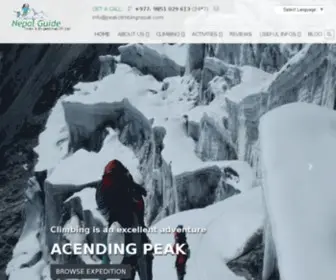 Peakclimbingnepal.com(Peak Climbing in Nepal) Screenshot