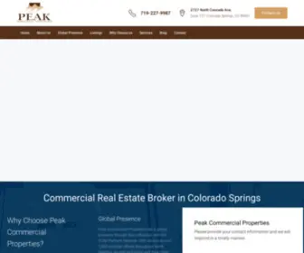 Peakcp.net(Peak Commercial Properties) Screenshot