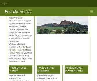Peakdistrict.info(Peak District Holiday Accommodation) Screenshot