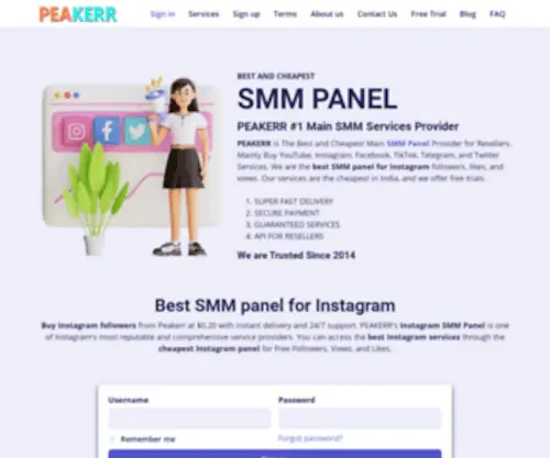 Peakerr.com(PEAKERR SMM Panel) Screenshot
