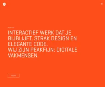 Peakfijn.nl(Interactief werk dat je bijblijft. Strak design en elegante code. Wij zijn Peakfijn) Screenshot