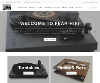 Peakhifi.co.uk(Peak HiFi High Quality Audio Equipment) Screenshot